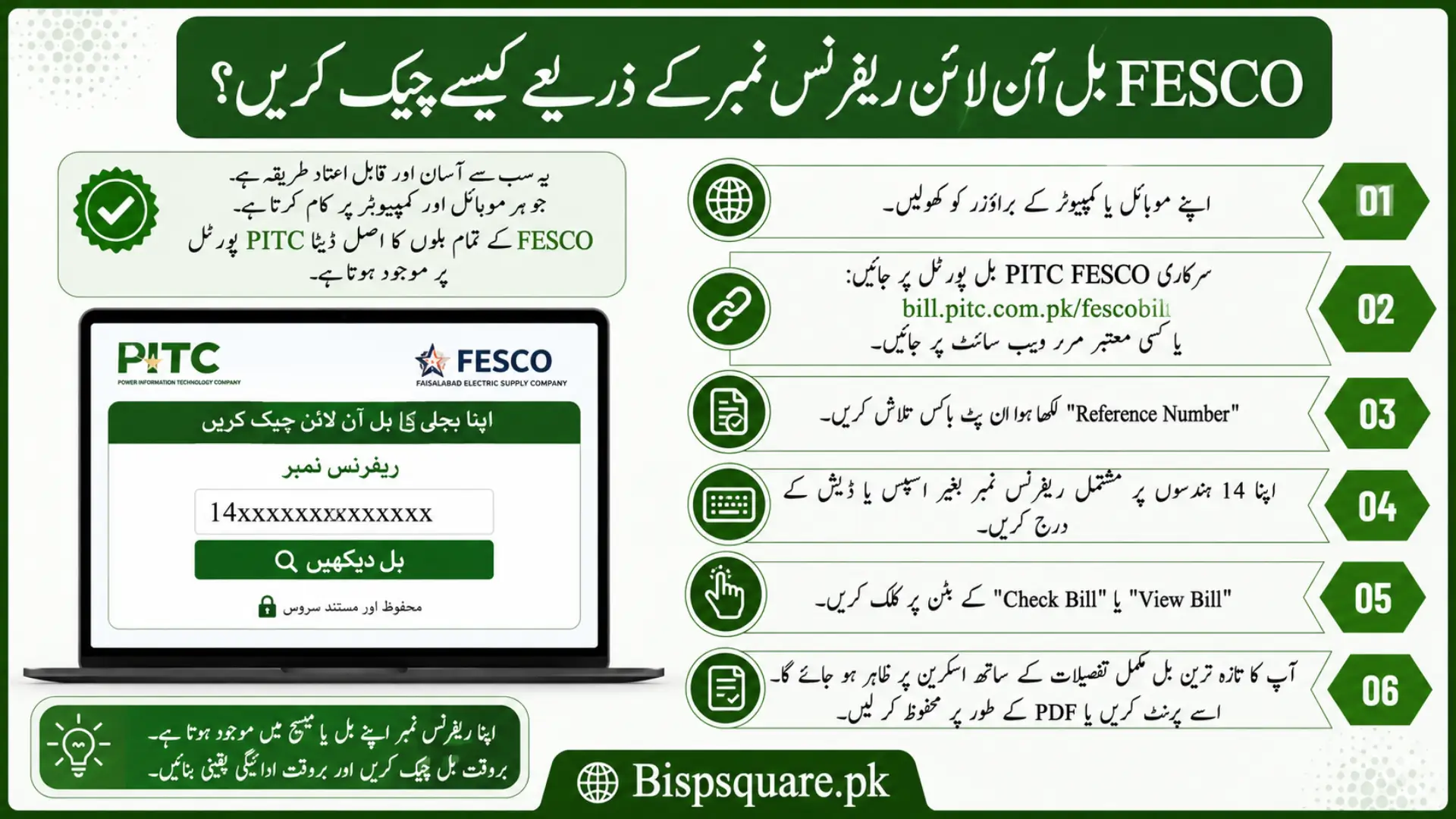 How to Check FESCO Bill Online by Reference Number