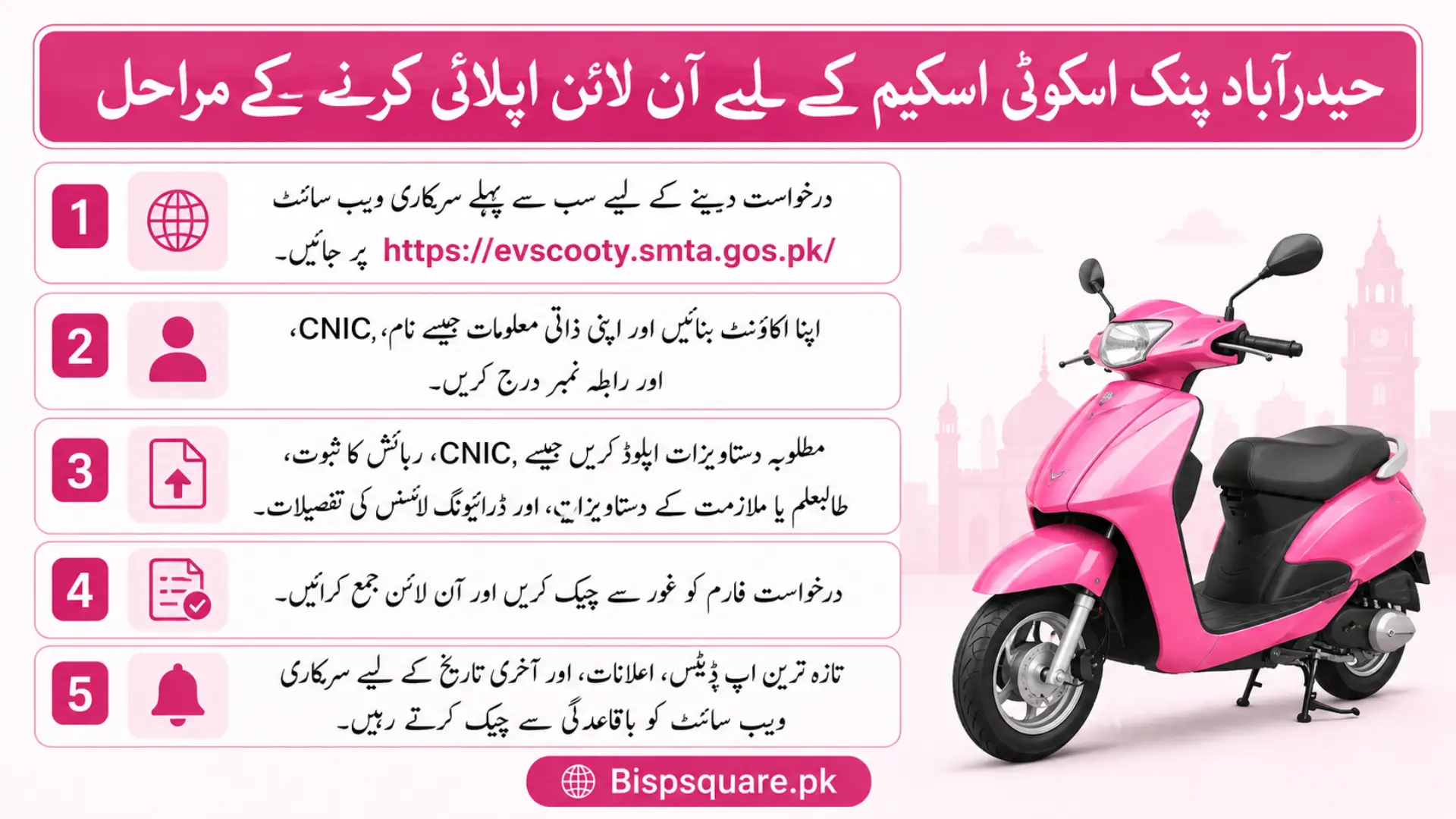 Steps to Apply Online for the Hyderabad Pink Scooty Scheme