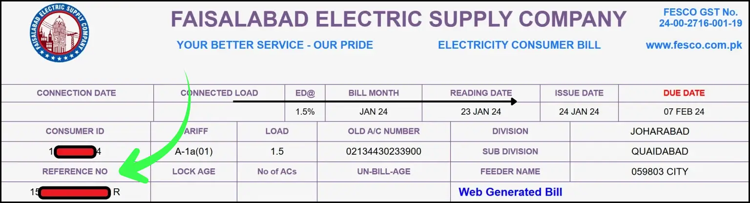 Where to Find Your FESCO Reference Number