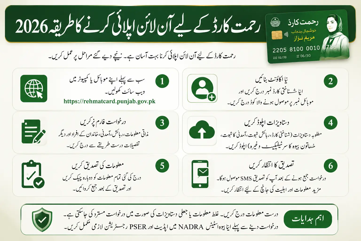 How To Apply For Rehmat Card Online 2026