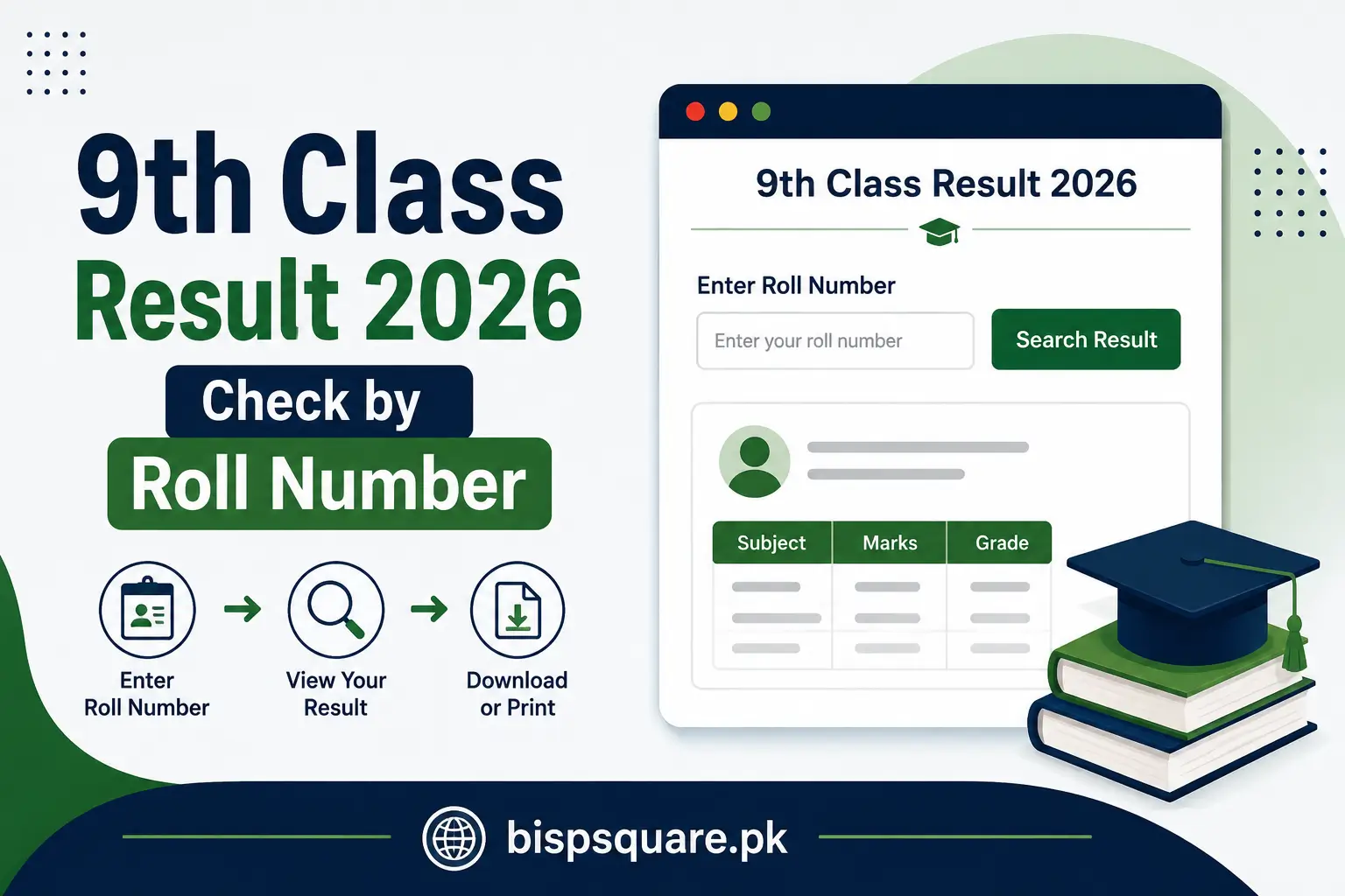 9th Class Result Check by Roll Number