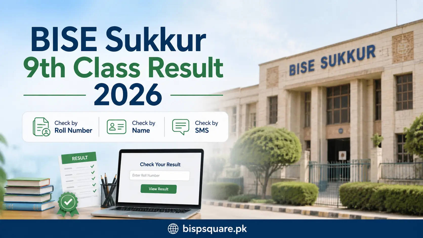 BISE Sukkur 9th Class Result 2026 – Check by Roll Number, Name & SMS