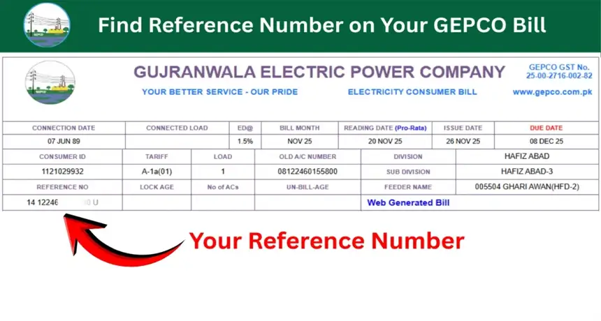 GEPCO Online Bill Check by Reference Number
